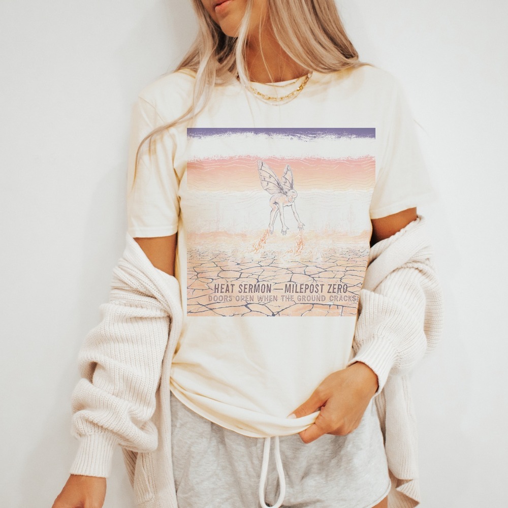 Apocalyptic Wings Graphic Tee Surreal Art Illustration